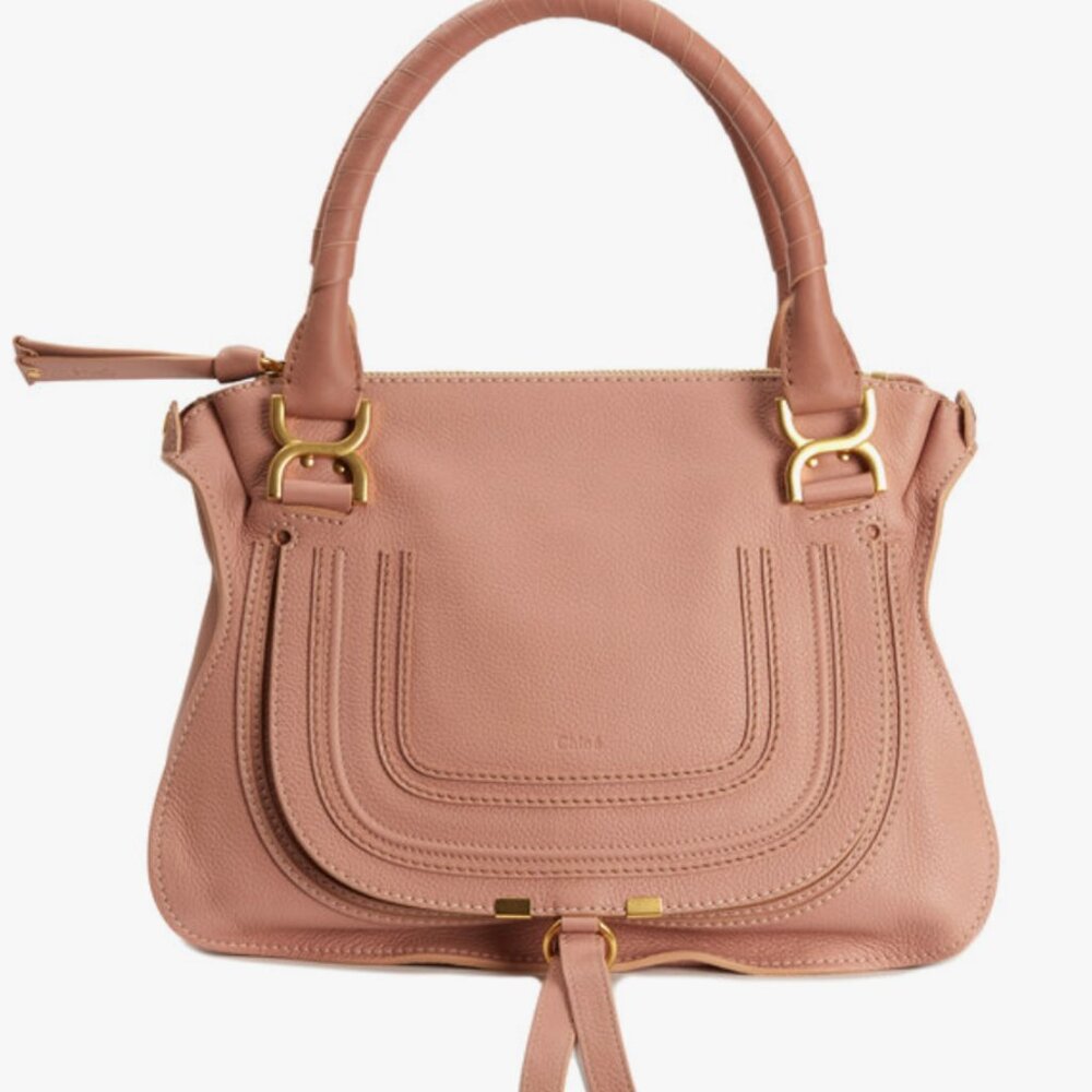 Chloé Marcie Light Pink Satchel Shoulder Bag Authentic (retails $2,690) - Picture 2 of 8